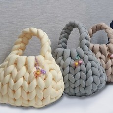 1kg 가방만들기 핸드 자이언트얀 러블리 뜨개질 핑거 니팅 뜨개실 발렌타인 털실, 스카이, 1개