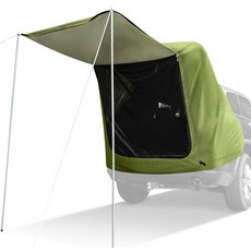 차양이 있는 WOLFWILL SUV 테일게이트 텐트 - 캠핑용 방수 야외 여행용 카 해치백 트럭 지붕 캐노피 선쉐이드 프라이버시 쉘터 유니버설 핏 대부분의