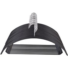 Tosnail 10팩 미끄럼 방지 정장 행거 스웨터 행거 바지 걸이 바 포함 - 딤플 및 행거, 블랙 20팩