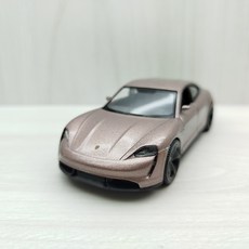 Porsche Taycan Turbo S 1:36 合金迴力模型車 褐色 車門可開, 1個
