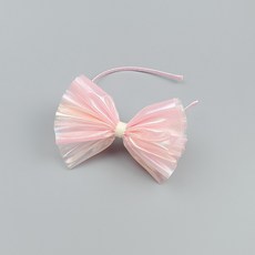 오로라 레인보우 빅리본 머리띠 유아 여아 아동머리띠