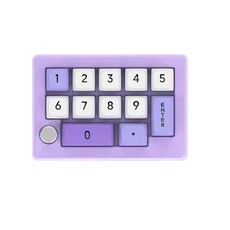 12키 USB 미니 매크로 기계식 게임용 키보드 손잡이가 있는 프로그래밍 RGB LED 백라이트 지원 한 손으로, 01 purple