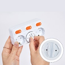 콘센트 안전커버 마개 실리콘 아기 곰 안전 캡 멀티탭 보호 덮개, 화이트, 화이트, 1개