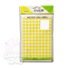 둠칫 노랑색 원형 견출지 8mm 13장