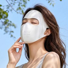 冰絲防曬面罩 全臉遮陽護頸 騎行開車適用 抗紫外線透氣涼感 夏季戶外防護