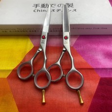 專業美髮剪刀 6寸 銀色手柄 紅色寶石軸承 440c, 1個, 如圖所示
