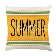 DIU 春夏花卉向日葵抱枕套不含芯臥室靠墊字母印花沙發靠枕套, JYM738-2