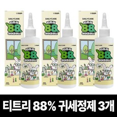 펫생각 천연 저자극 티트리88%함유 애견 강아지 귀세정제 이어클리너 귀청