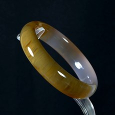 紫光黃金樹化玉髓手鐲 內直徑56.5mm 罕見淡紫玉髓手環, 1個