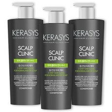 애경 케라시스 클리닉 샴푸 린스 컨디셔너 600ml 3개