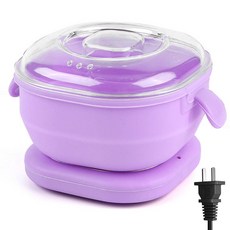 왁스 워머 실리콘 접이식 히터 전기 핫 기계 제모 100W 400ml, 1개, 02 Purple US Plug_01 CHINA