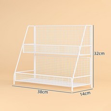 【開發票/統編】花藝置物架展示架 花束綵帶絲帶收納架 蛋糕緞帶專用展示架 多層次可調式分隔花架子, 白色雙層大號【熱銷款】, 1個