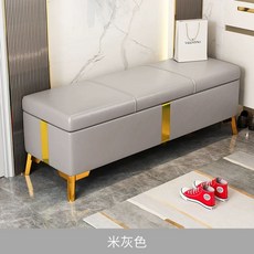 벤치 수납장 매장용 원룸 소파 흑백 현관 미니 스툴, C. 60x40x40 황금 발, C. 주황색, C. 60x40x40 황금 발
