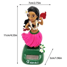 태양열 대시보드 하와이 댄싱 걸 자동차 대시보드 장식 춤추는 피규어 장난감 하와이안 헐라셰이킹 헤드 댄, 01 빠른, 06 04