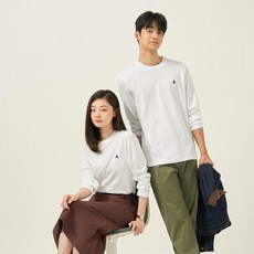 [백화점 정품] 빈폴 멘 [FW25]Essential 남녀공용 수피마코튼 라운드넥 티셔츠 - 화이트 BC5741E021 LL