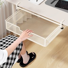 무타공 철제 책상 서랍형 수납함, 1개, 화이트