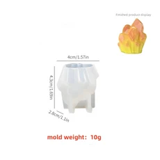 양초 실리콘 몰드 DIY 버섯 크리스탈 클러스터 아로마테라피 휴일 장식 에폭시 레진 수제 공예품, 04 mold 03
