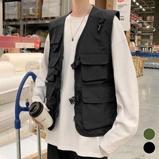 현장 멀티 조끼 자켓 빈티지 카고 포켓 캐주얼 얇은 남성 여름 베스트 메쉬 낚시