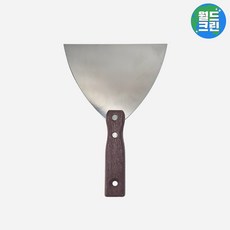 월드크린 나무손잡이 헤라 스크래퍼 5호 150mm 철판 반달 스텐 스마토 밀칼 껌 제거 퍼티칼 스크리퍼, 나무손잡이스크래퍼5호, 1개