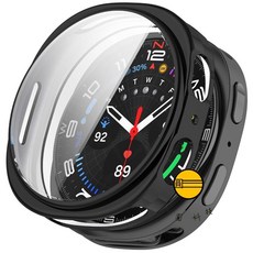 三星手錶保護殼 一體式錶殼, 1個, TPU軟殼-螢幕全包款-黑色,Watch6 Classic 43mm