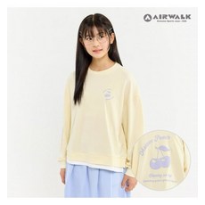 에어워크주니어 여아 주니어 밑단 레이어드 맨투맨 티셔츠