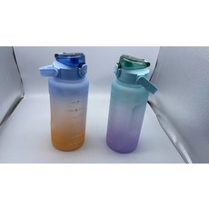 運動水杯漸變杯夏天大容量附贈吸管塑料杯子便攜高顏值大號水杯, 1個, 漸變:1500ml