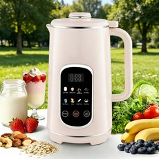 110V-220V迷你豆漿機家用自動加熱破壁機堅果奶機榨汁, 白色:DJ002米白色+全英文美規(110V)