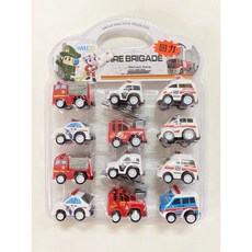 12入警察消防迴力車 兒童玩具, 1個