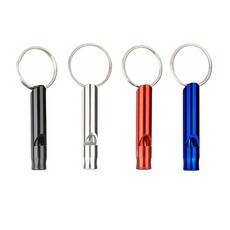 호신용 미니 호루라기 키링 열쇠고리, 1개