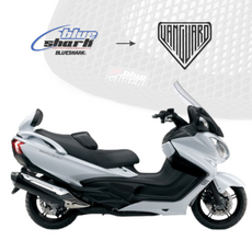 [블루샤크 본사] 뱅가드 버그만 650 [등받이 포함] 오토바이 쿨시트 여름 쿨 메쉬 바이크 안장 시트 방석 커버 쿨매트