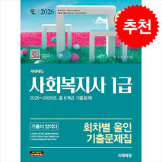 2026 시대에듀 사회복지사 1급 기출이 답이다 회차별 올인 기출문제집, 2권 분철 - 분철시 주의, 시대고시기획