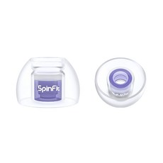 SpinFit OMNI 內管芯三段式溝槽耳塞 一對 高品質矽膠耳塞 有線無線耳機兩用 六種尺寸, M (薰衣紫)