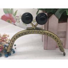 愛心手工材料鋪 KJ-1011 弧形口金 雙耳口金 10.5公分 2公分糖果頭口金, 1個, 21號白色