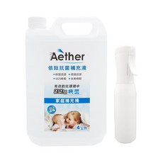 Aether 依鈦 居家環境防護液 4公升大容量 德國進口成分 長效潔淨 無色無味不傷材質 附贈噴霧瓶, 1個, 4L