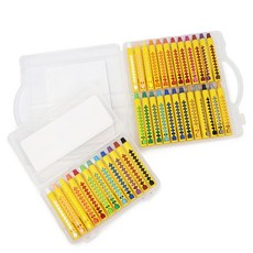 레일 크레파스 12색 24색 세트 홀더형 유럽형 부드러운 미술용 크레용