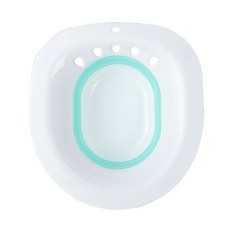 실리콘좌욕기 접이식휴대용 임산부비데 가정용펌프, 화이트-핑크, 화이트-핑크