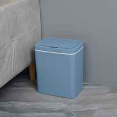 DFMEI 차세대 스마트 감응 휴지통 음소거 개봉 휴지통 충전식 휴대용 휴지통, A타입 14L 블루