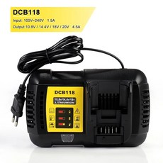 DCB107 충전기 DCB115 DCB105 18V 배터리용 배터리 10.8V 12V DCB200 20V 디월트 3A DCB118 14.4V DCB112 DC, 1개