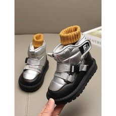 雪靴 兒童雪靴 防水雪靴 男童雪地靴 童靴2024冬季兒童雪地靴男童大棉鞋加絨加厚小童寶寶東北棉靴防水防滑