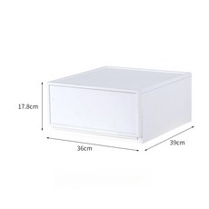 귀월미 학생 책상 정리함 다용도 수납박스 서랍형 의류 보관함, 1개입, 흰색 대형