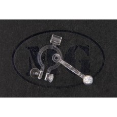 沐錦飾品材料DIY 碗形球座矽膠耳夾 U型大力丸無痛耳夾 50/100入, 1個, (碗形+球座+管+鑚)50入/盒