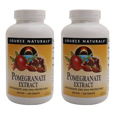 SOURCE NATURALS 無糖石榴萃取錠 500mg, 240顆, 2罐
