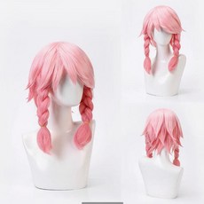 【韓美】王者 瑤 榮耀 鹿靈守心 Cos 假髮 - 萌妹漸變粉造型, 粉色瑤假髮 打毛頂 介意勿拍（送髮網）,均碼, 1個
