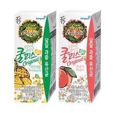 동원에프앤비 동원 쿨피스 복숭아 190ml 15팩 + 파인애플, 30개