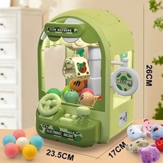 초소형 미니 가정용 가챠 뽑기 인형뽑기 캡슐뽑기 집들이선물, 대형 녹색 집게(인형11+캡슐16)