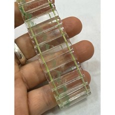 頂級稀缺翠幽靈（鉻雲母）金字塔清透料手排，清透療癒能量，平衡身心靈，提升專注力，帶來好運與保護