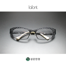 라퐁 NANOU 100 블랙 51 사이즈 여성 라운드 스퀘어 메탈 망사 안경