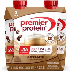 프리미어 프로틴 쉐이크 카페라떼 325ml 4개 643843716679, Café Latte with Caffeine