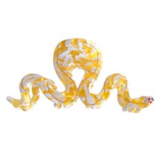 [ 1065882 ] 멋진 골든 스네이크 헤어 클립 참신한 아세테이트 클로 여성용 작은 재미있는 클립