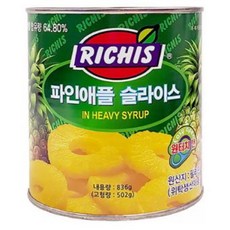 리치스 파인애플 슬라이스 원터치, 836g, 2개